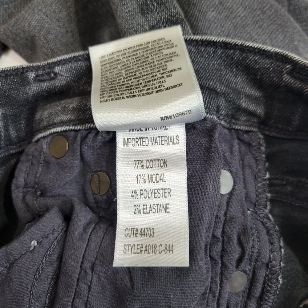 AgoldE Sophie High Rise Skinny Crop Destroyed Hem in Temple Gray Black - Picture 12 of 12